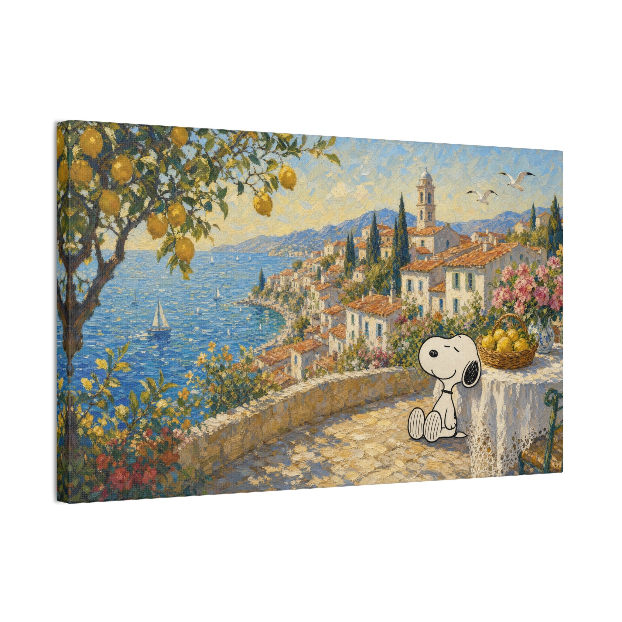 Mediterranean Seaside Canvas