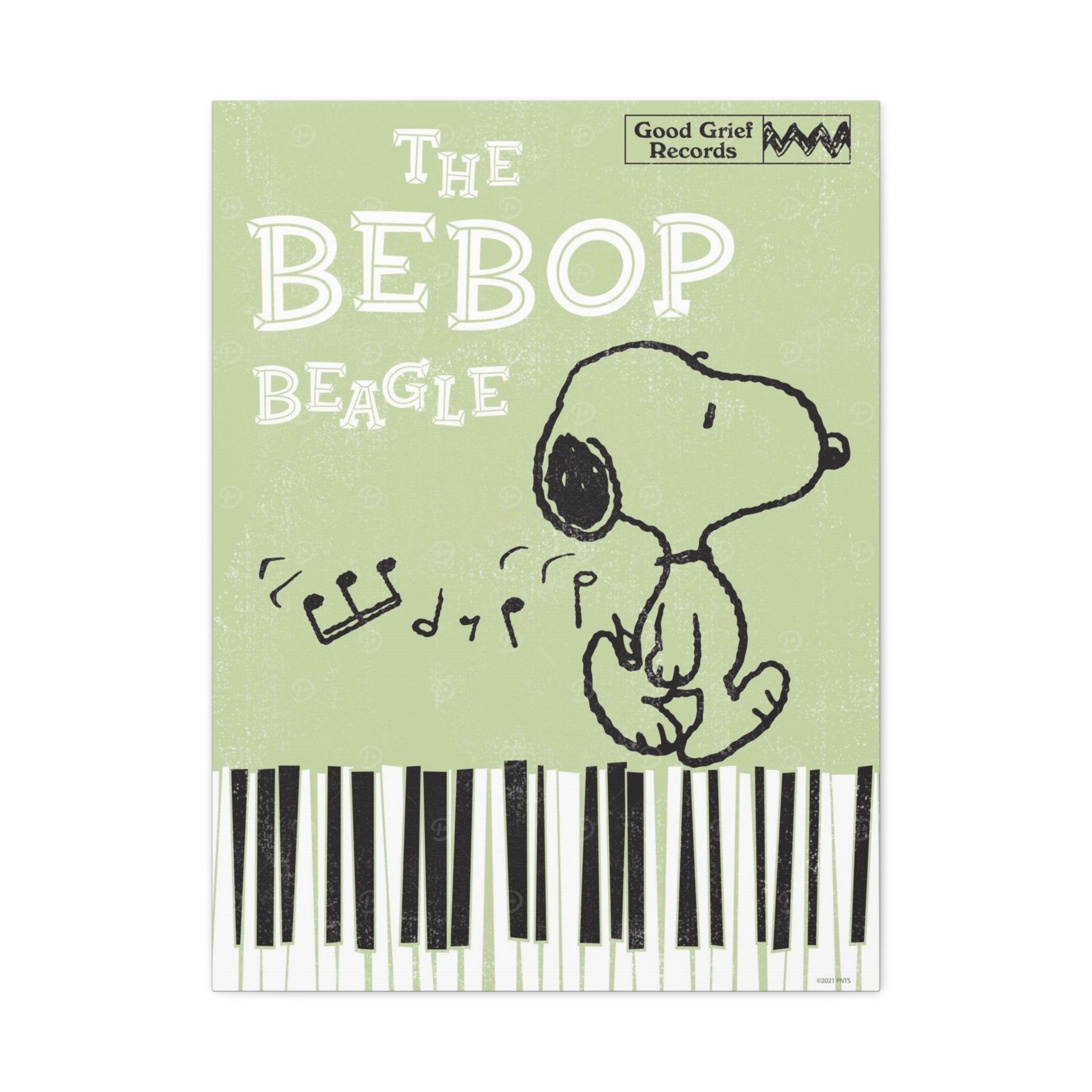 Bebop Beagle Piano Canvas
