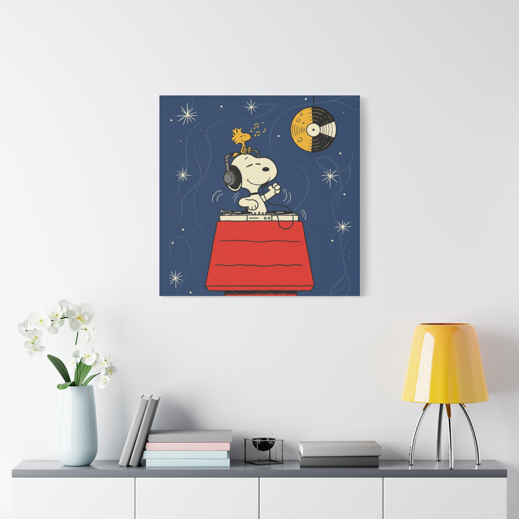 Snoopy DJ Doghouse Canvas