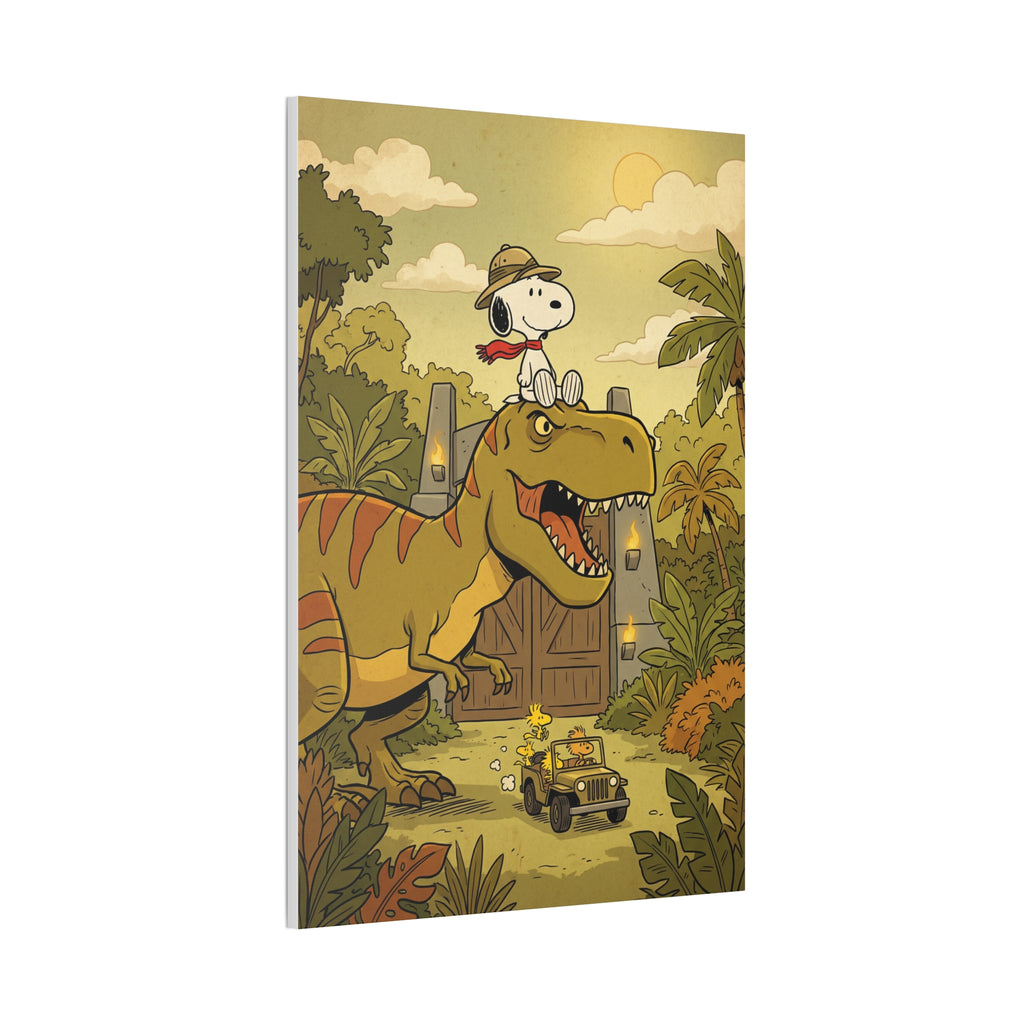 Snoopy Dino Adventure Canvas