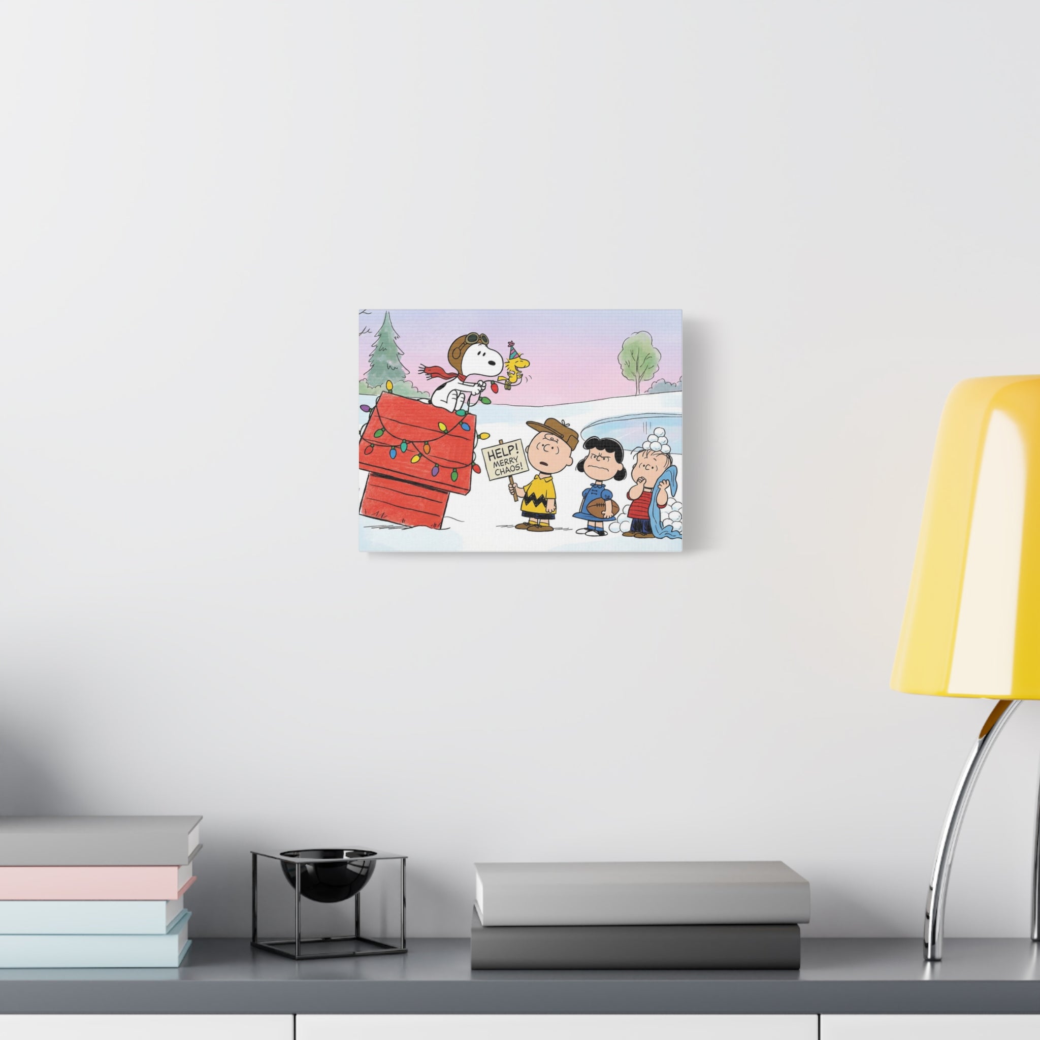 Snoopy Woodstock Holiday Canvas