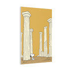Snoopy among Ancient Columns Canvas