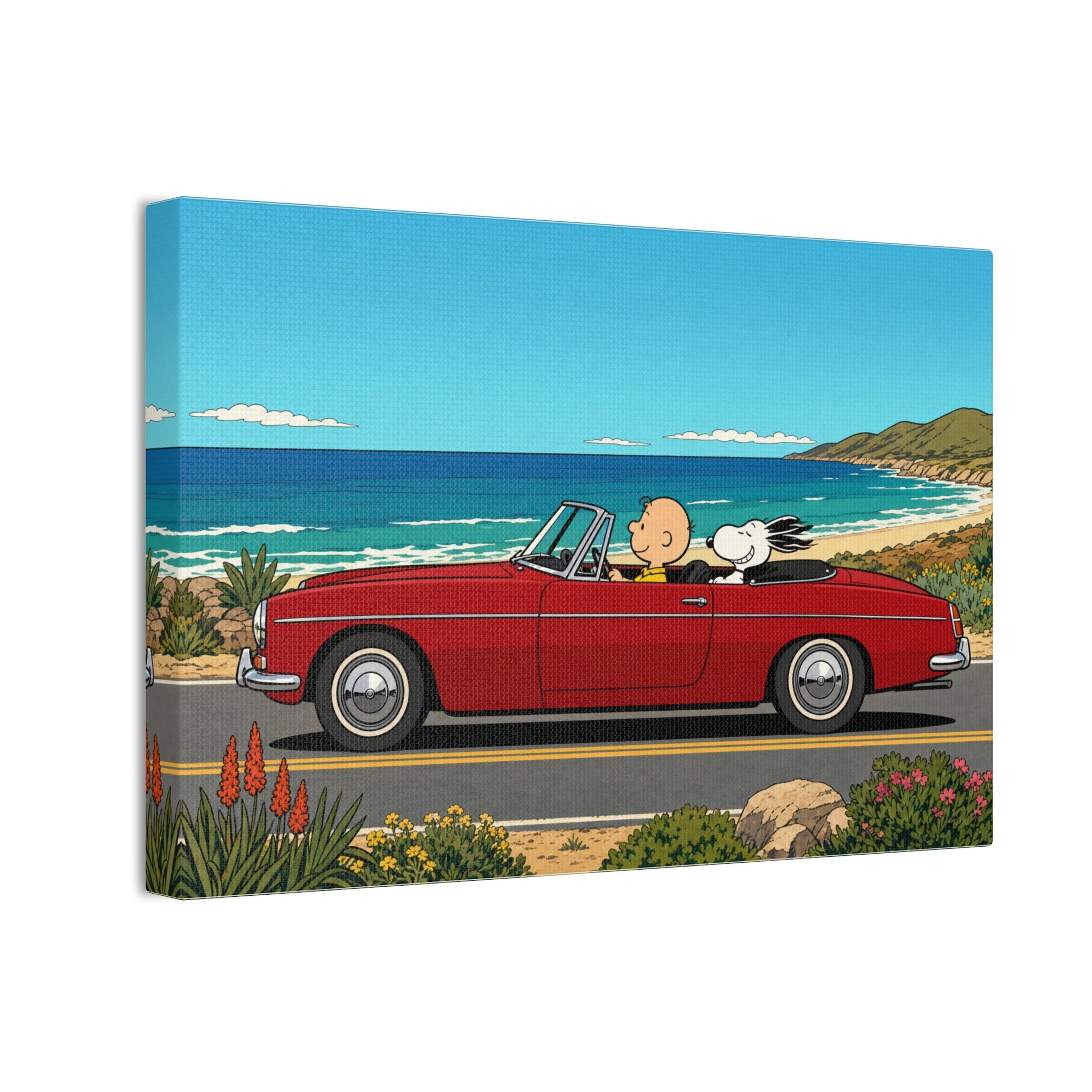 Snoopy Red Convertible Canvas