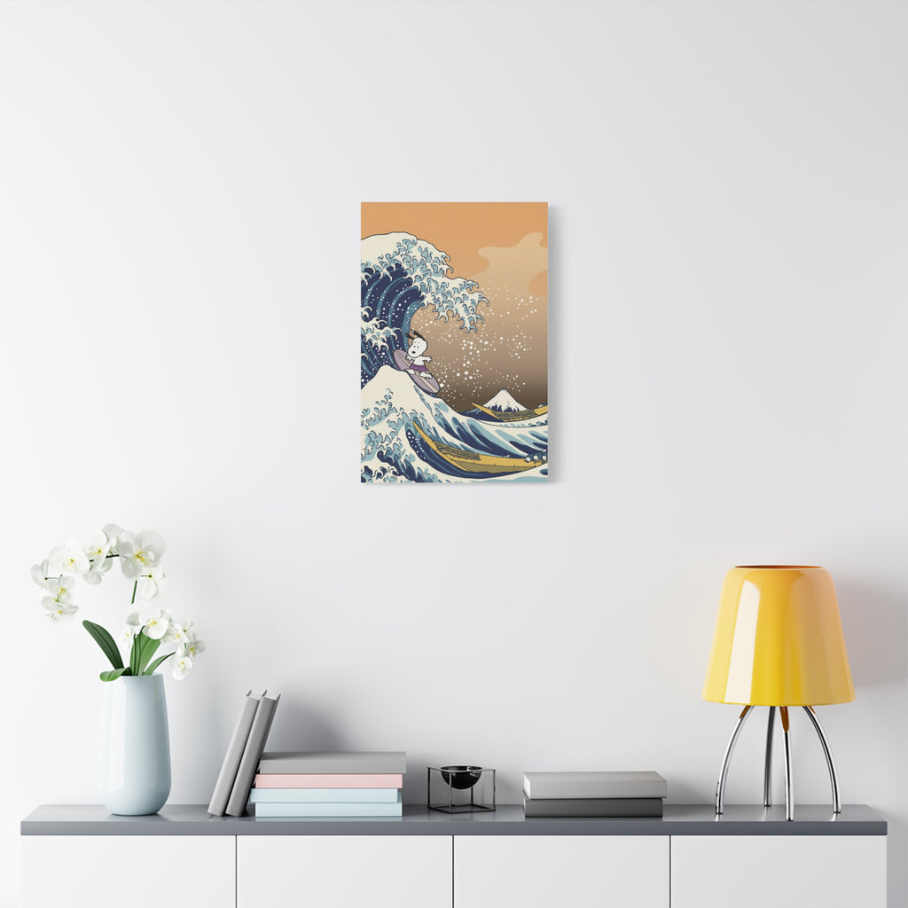 Surfing Snoopy Wave Canvas