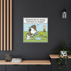 Snoopy Snack Detective Canvas
