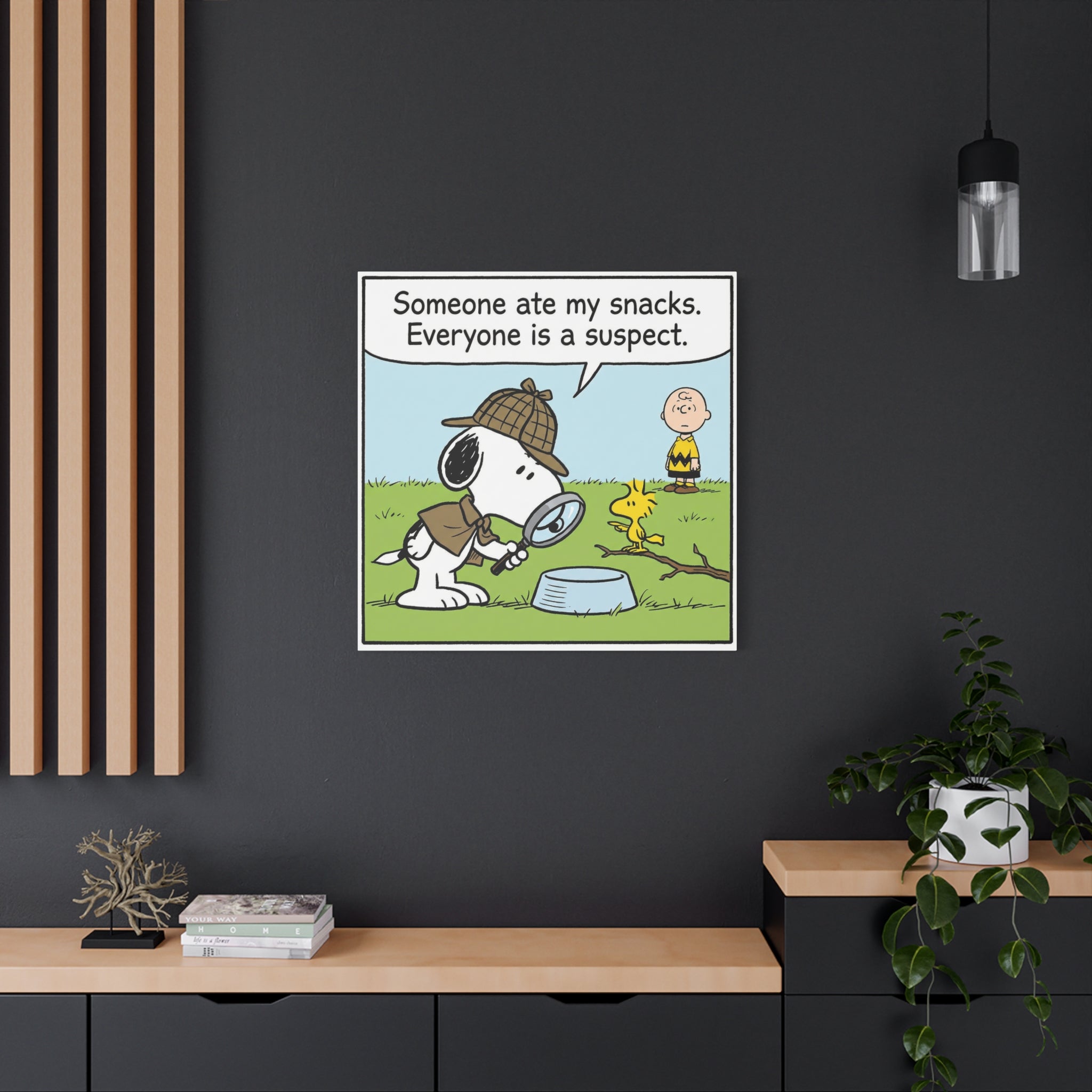 Snoopy Snack Detective Canvas
