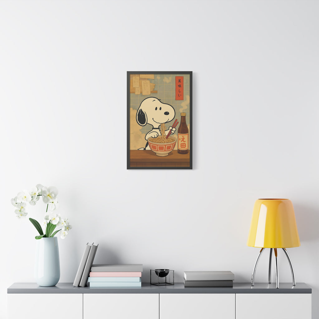 Snoopy Eating Ramen Canvas