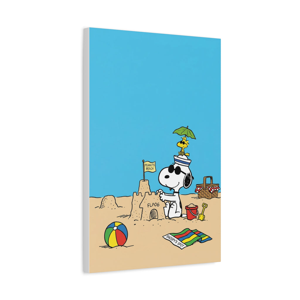Snoopy Beach Scene Canvas