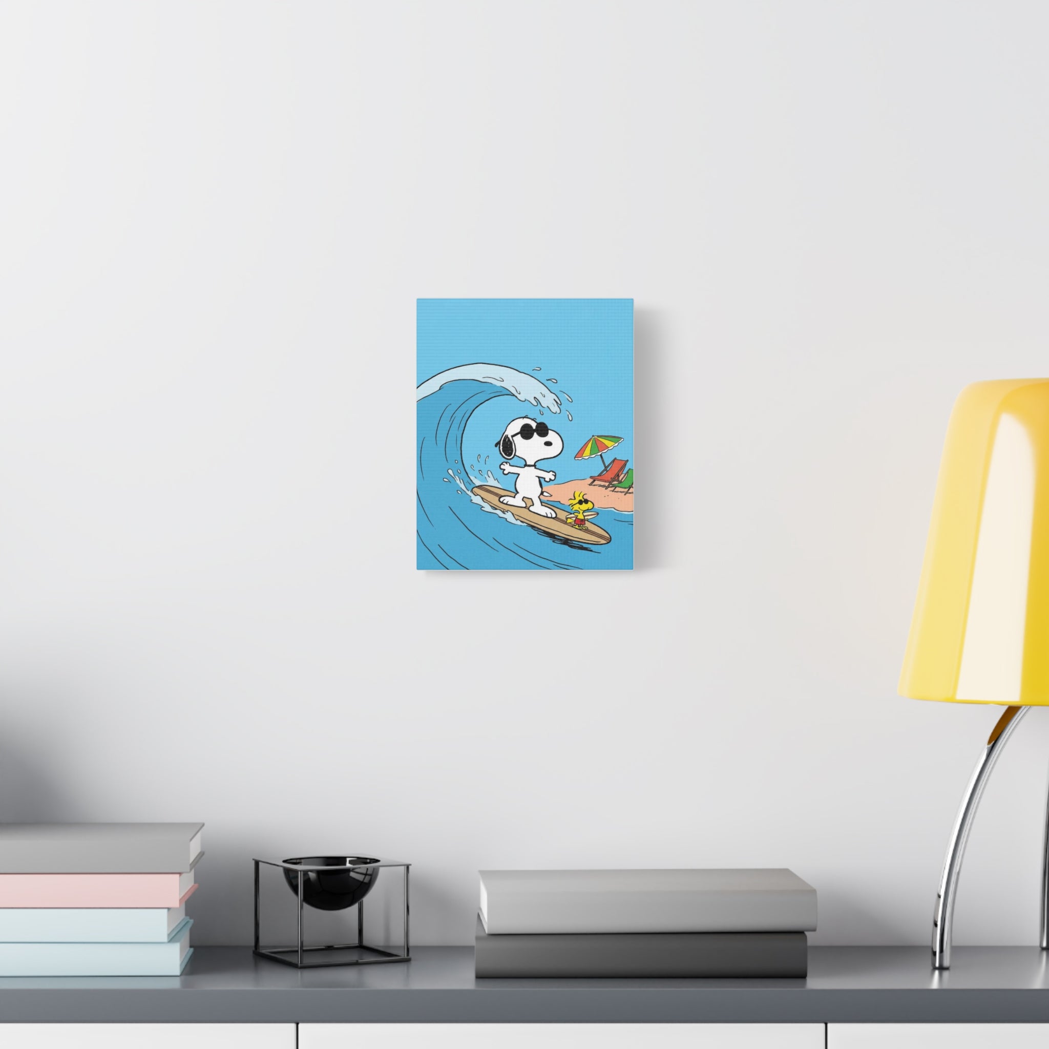 Surfing With Woodstock Canvas
