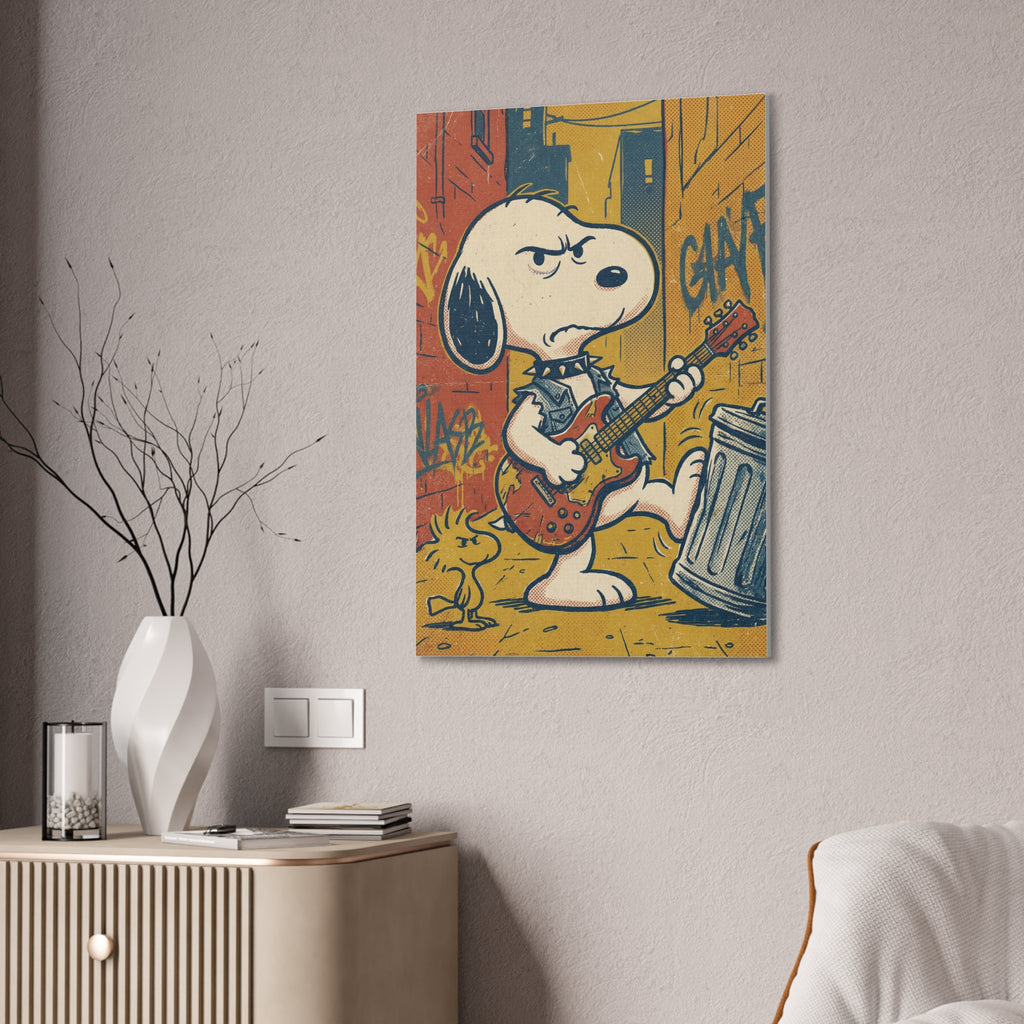 Grunge Rock Snoopy Canvas