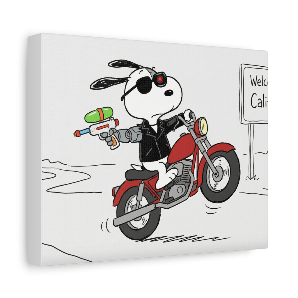 Biker Dog Matte Canvas