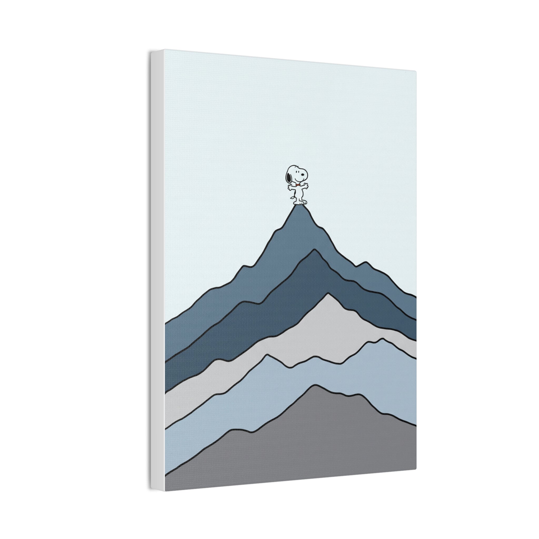 Snoopy on Mountain Canvas