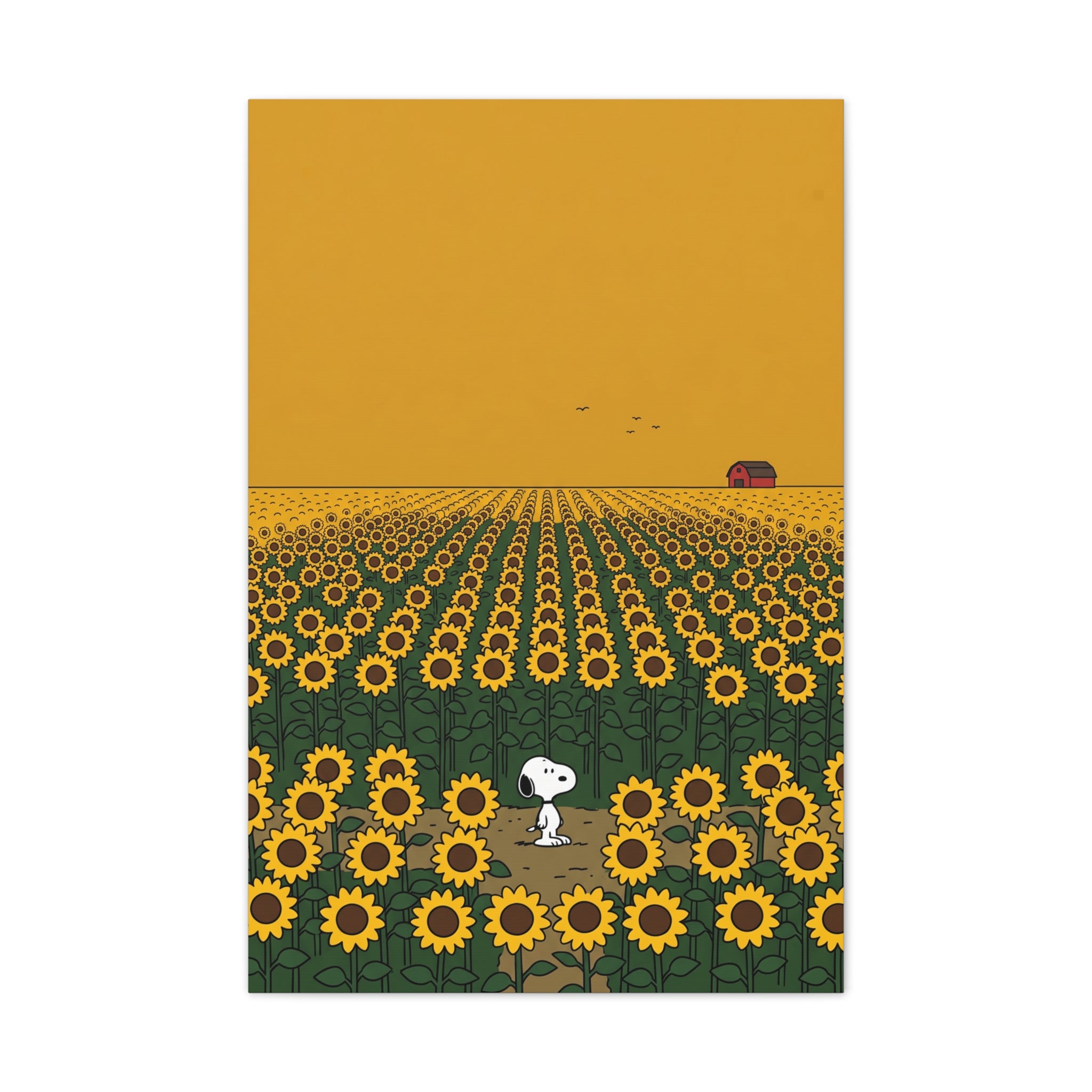 Snoopy in Sunflower Field Canvas
