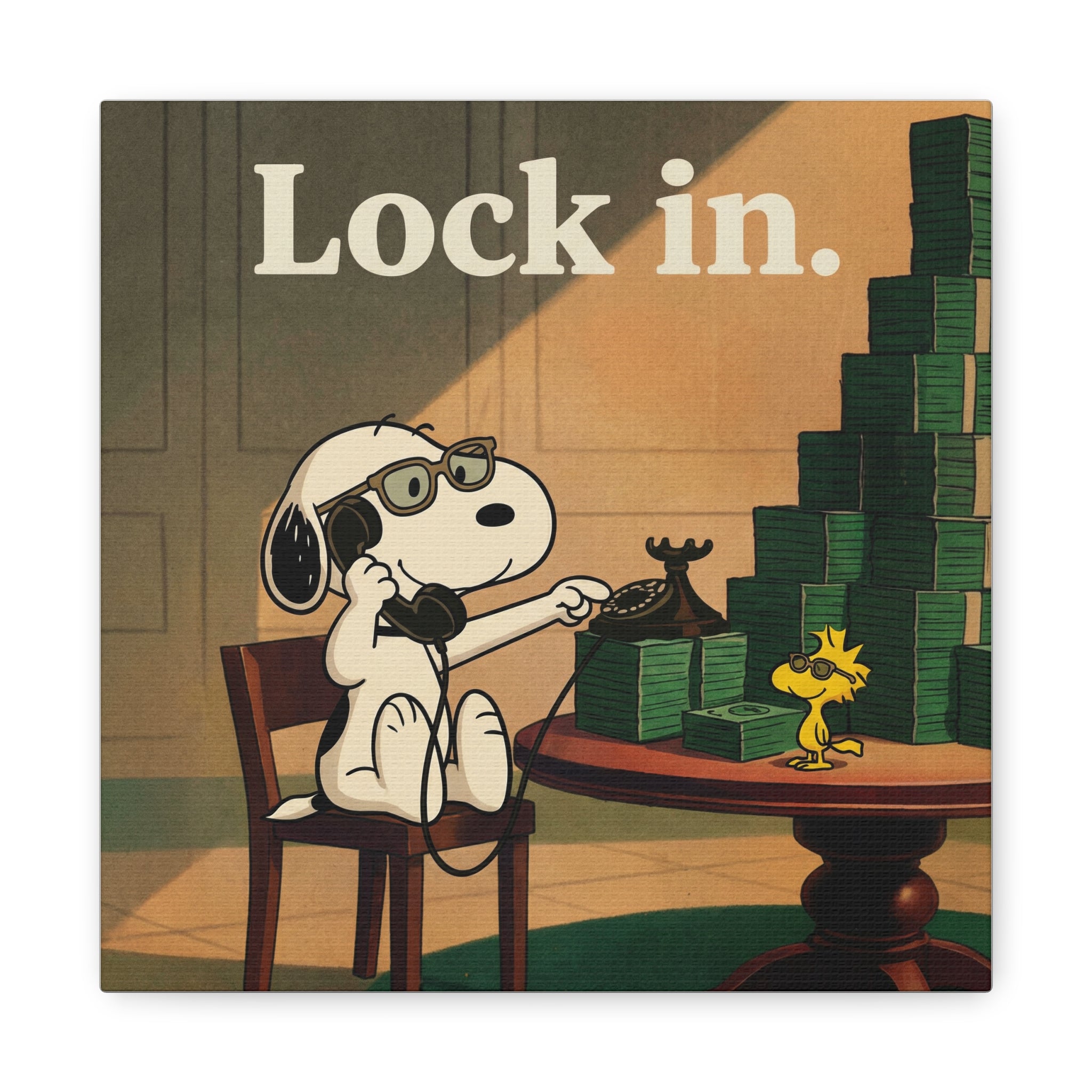 Lock In Snoopy Canvas
