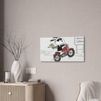 Biker Dog Water Gun Canvas