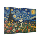 Starry Floral Field Canvas