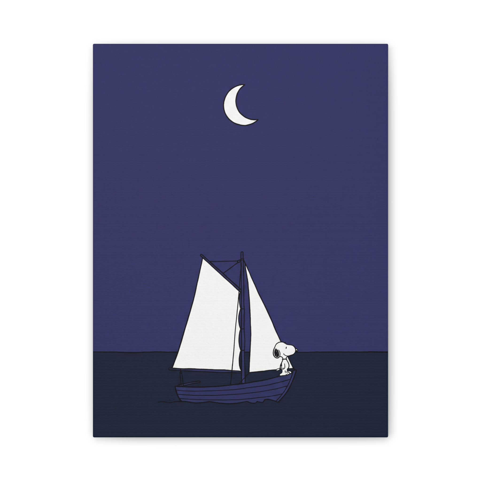 Sailboat Night Scene Canvas