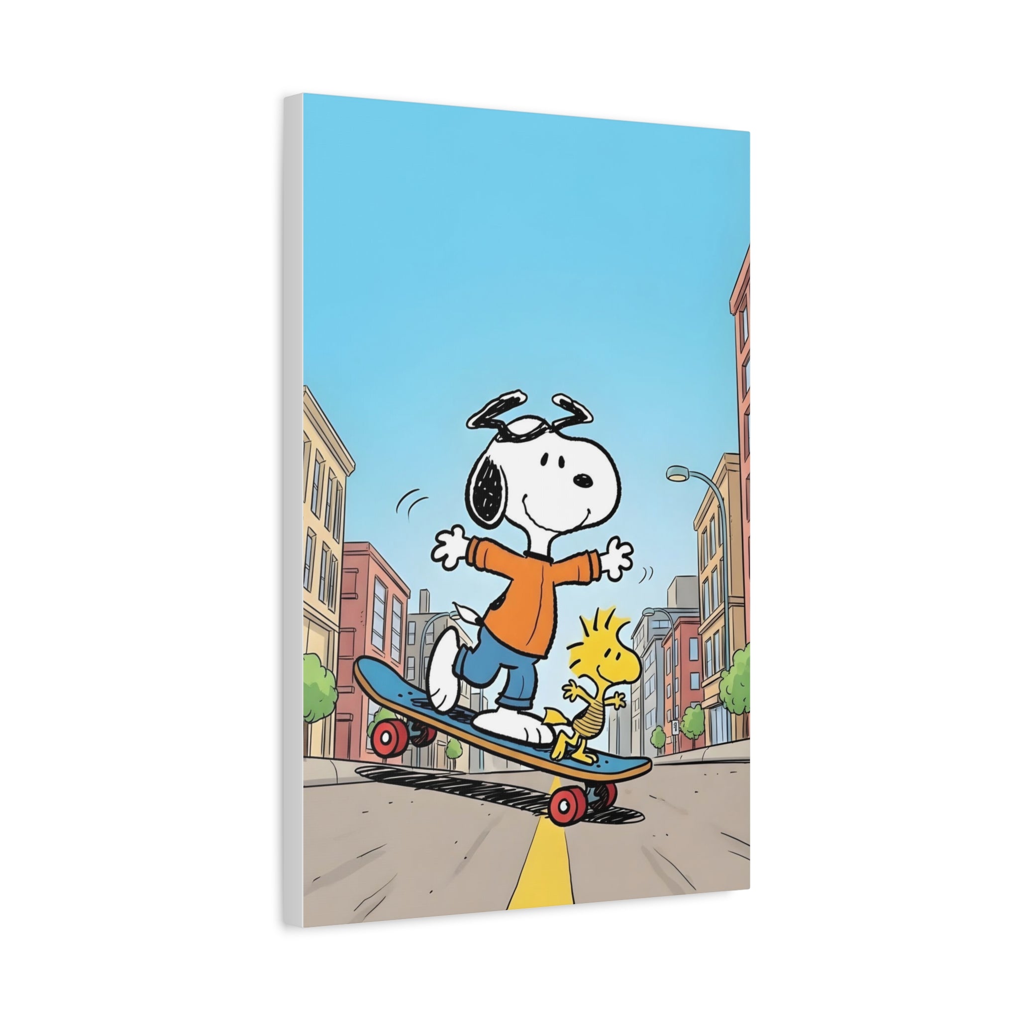 Snoopy Skateboarding Canvas