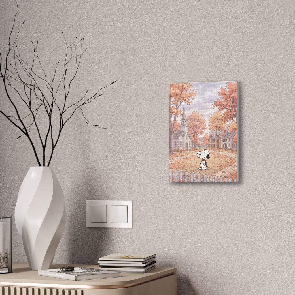 Snoopy Autumn Village Canvas