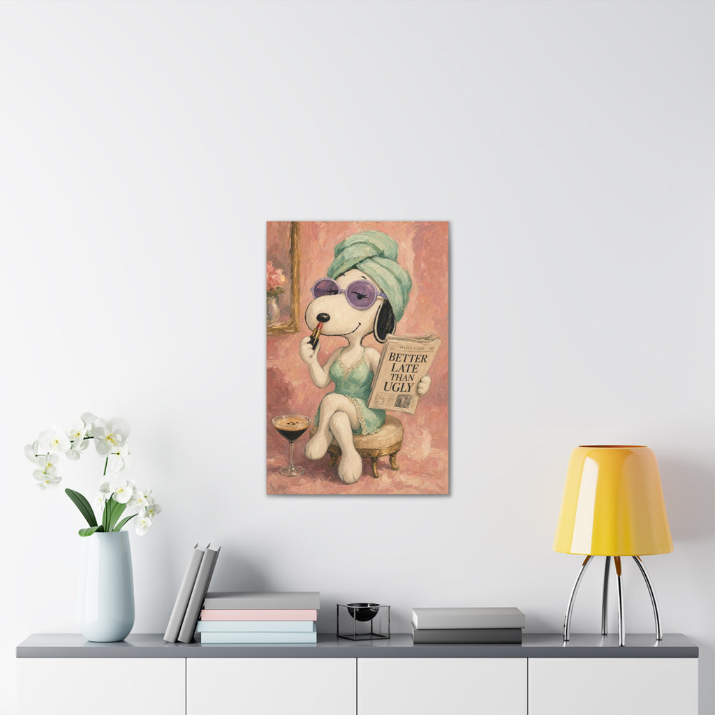 Snoopy Glamour Illustration Canvas