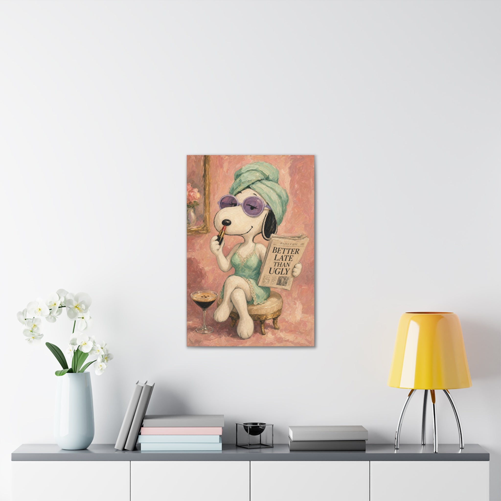 Snoopy Glamour Illustration Canvas