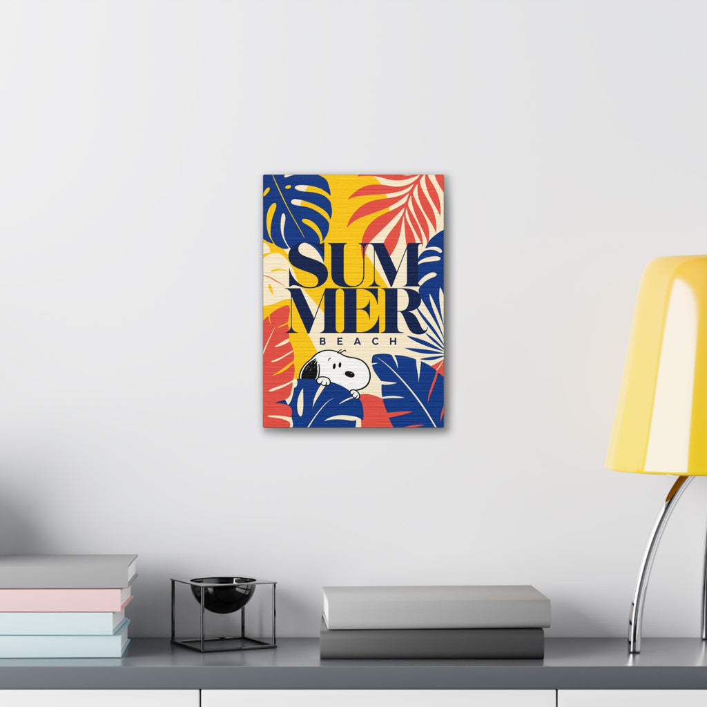 Snoopy Summer Beach Canvas
