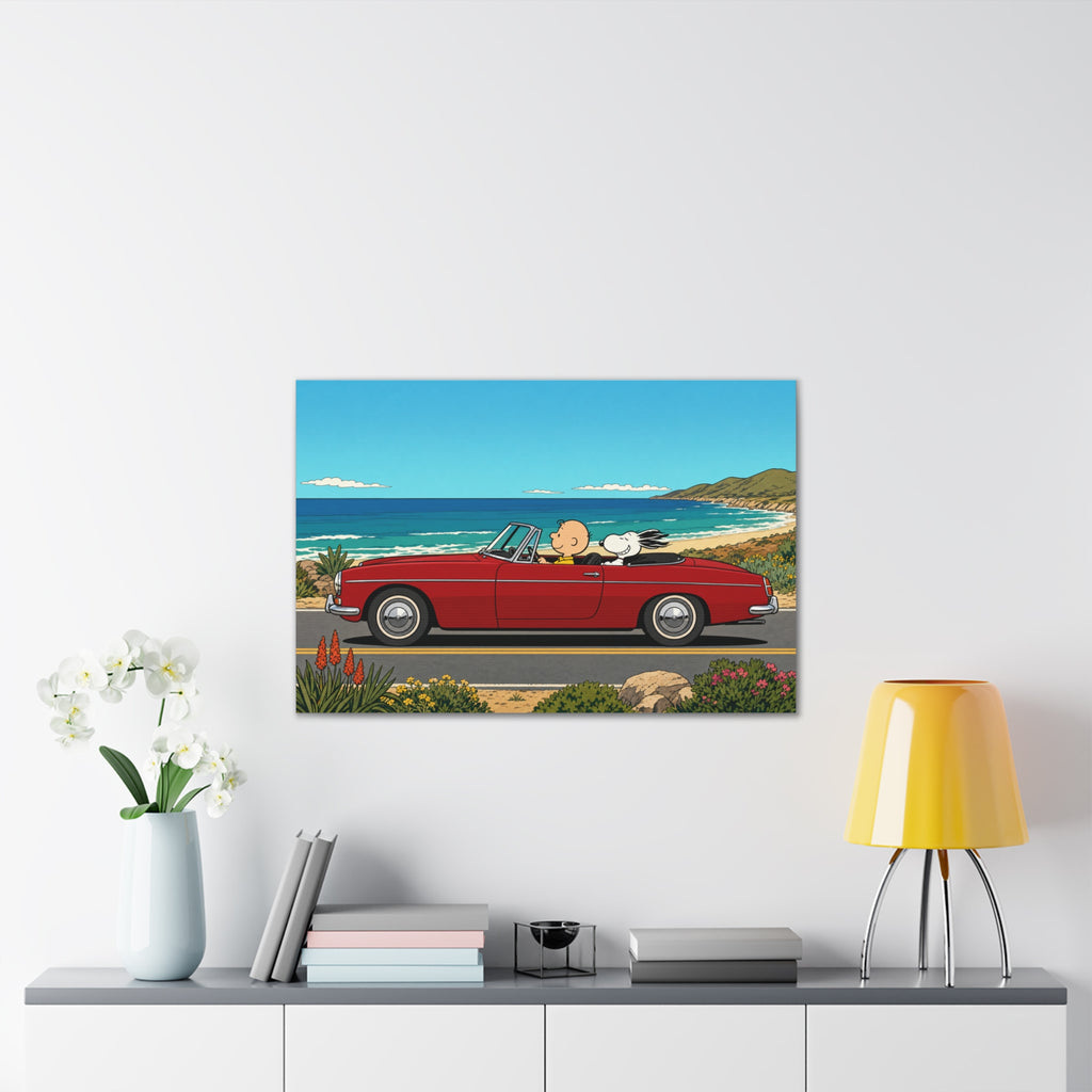 Snoopy Red Convertible Canvas