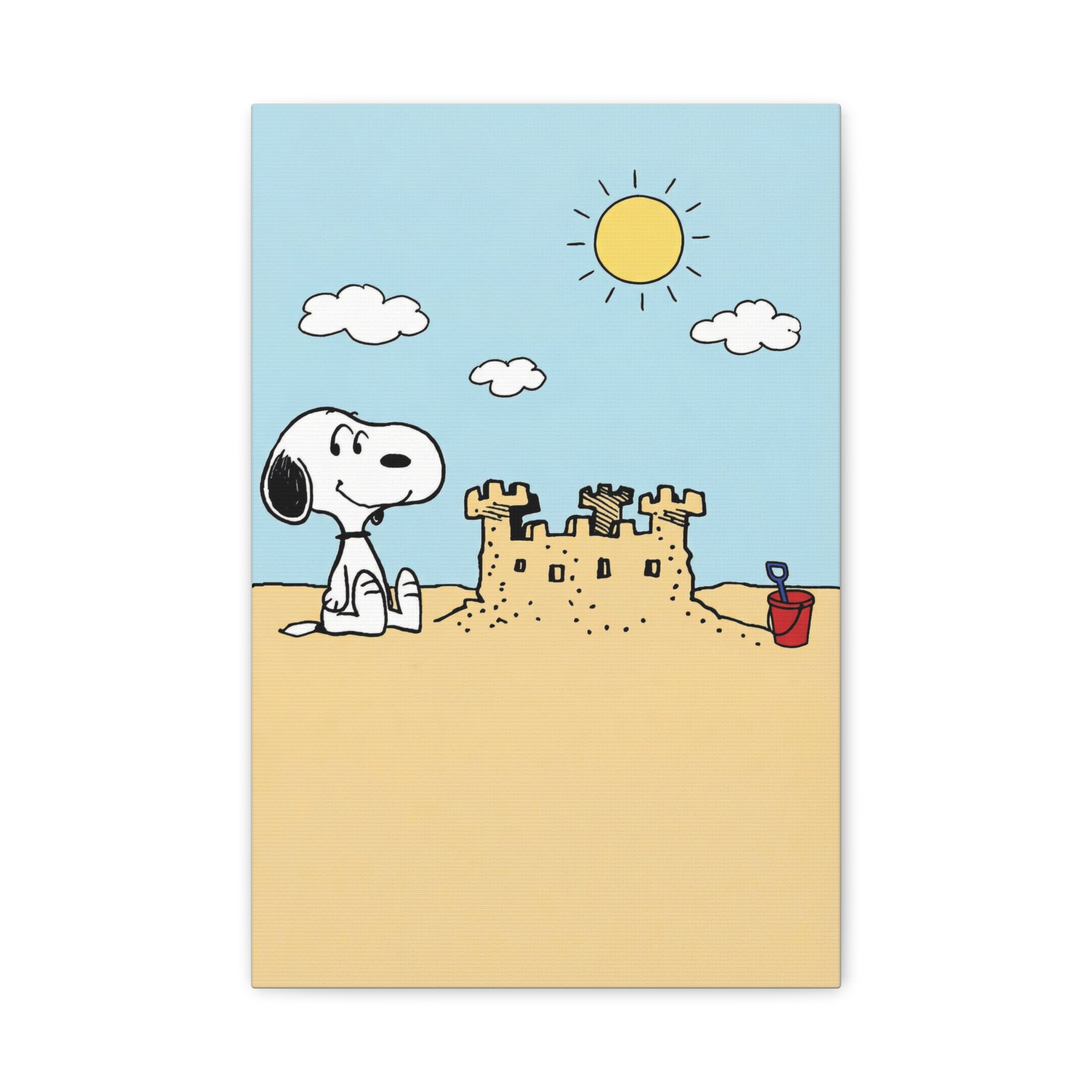 Snoopy Beach Sandcastle Canvas