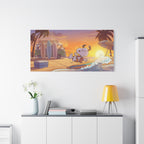 Surfing Snoopy Poster Canvas