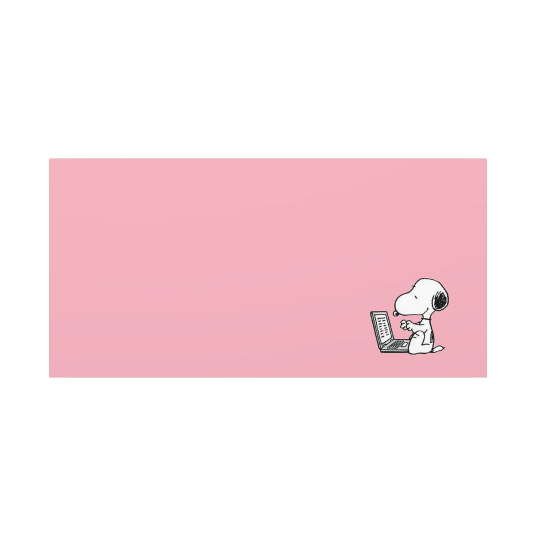 Snoopy on Laptop Canvas