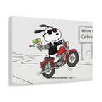 Biker Dog Matte Canvas