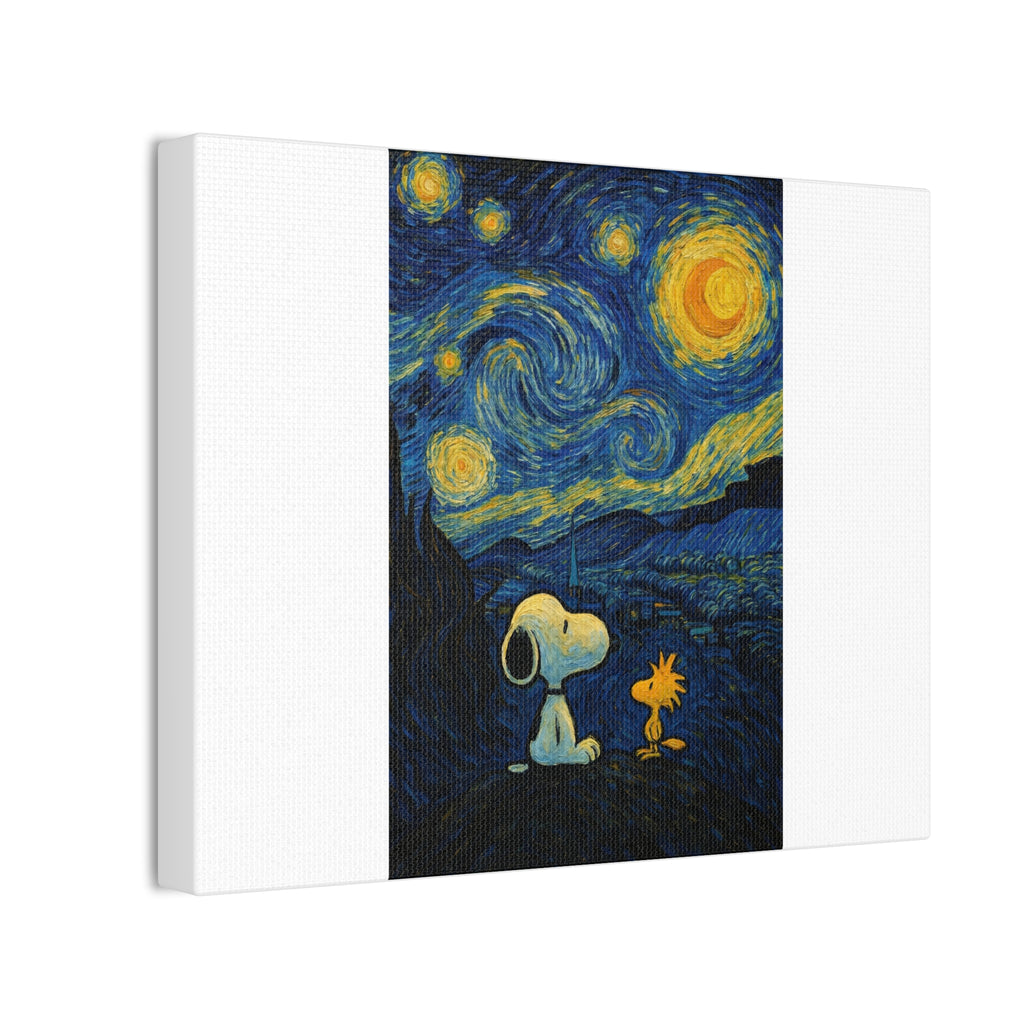 Snoopy Paris Autumn Canvas