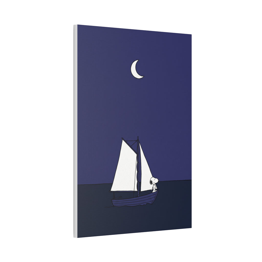 Sailboat Night Scene Canvas