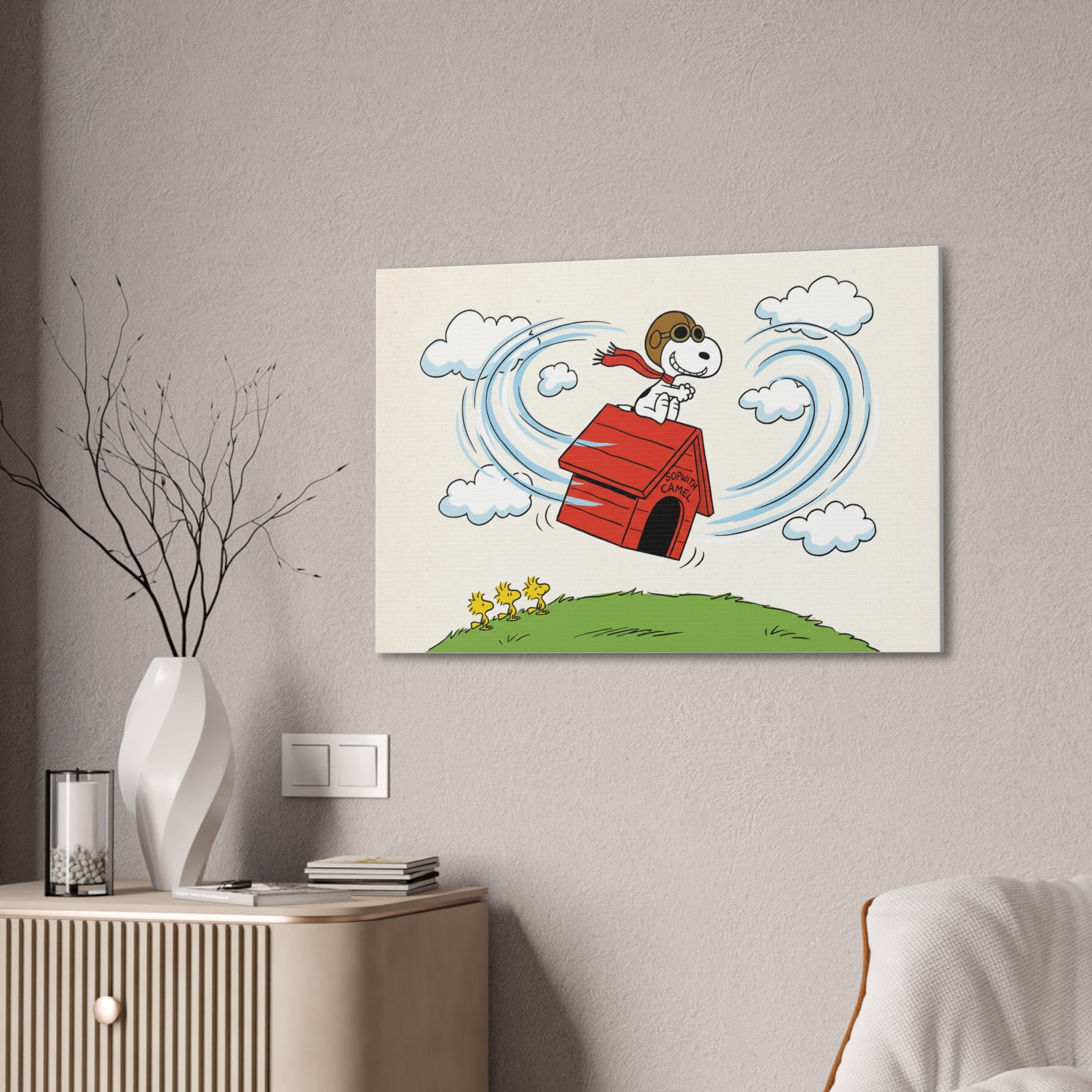 Flying Beagle Canvas