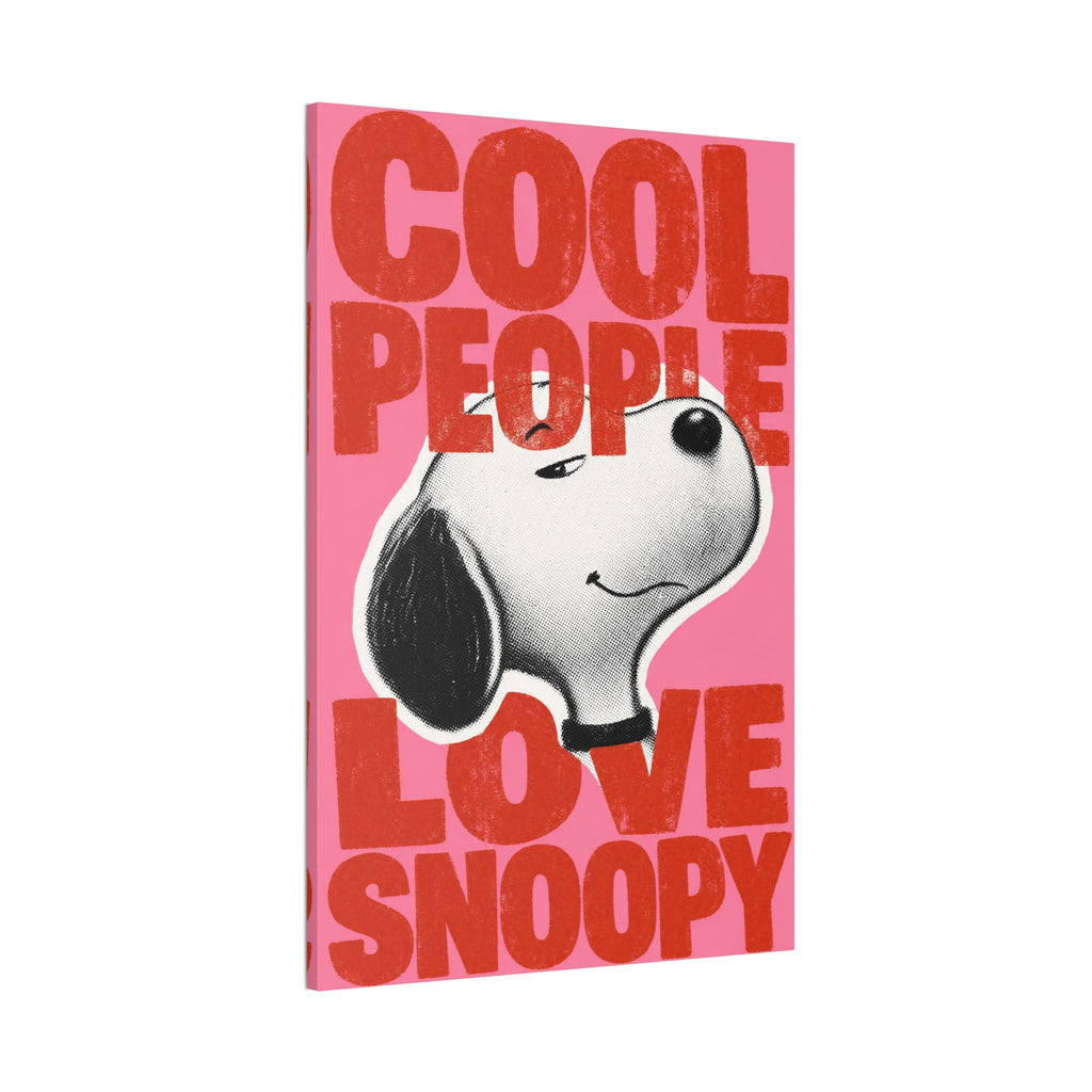 Cool People Love Snoopy Canvas