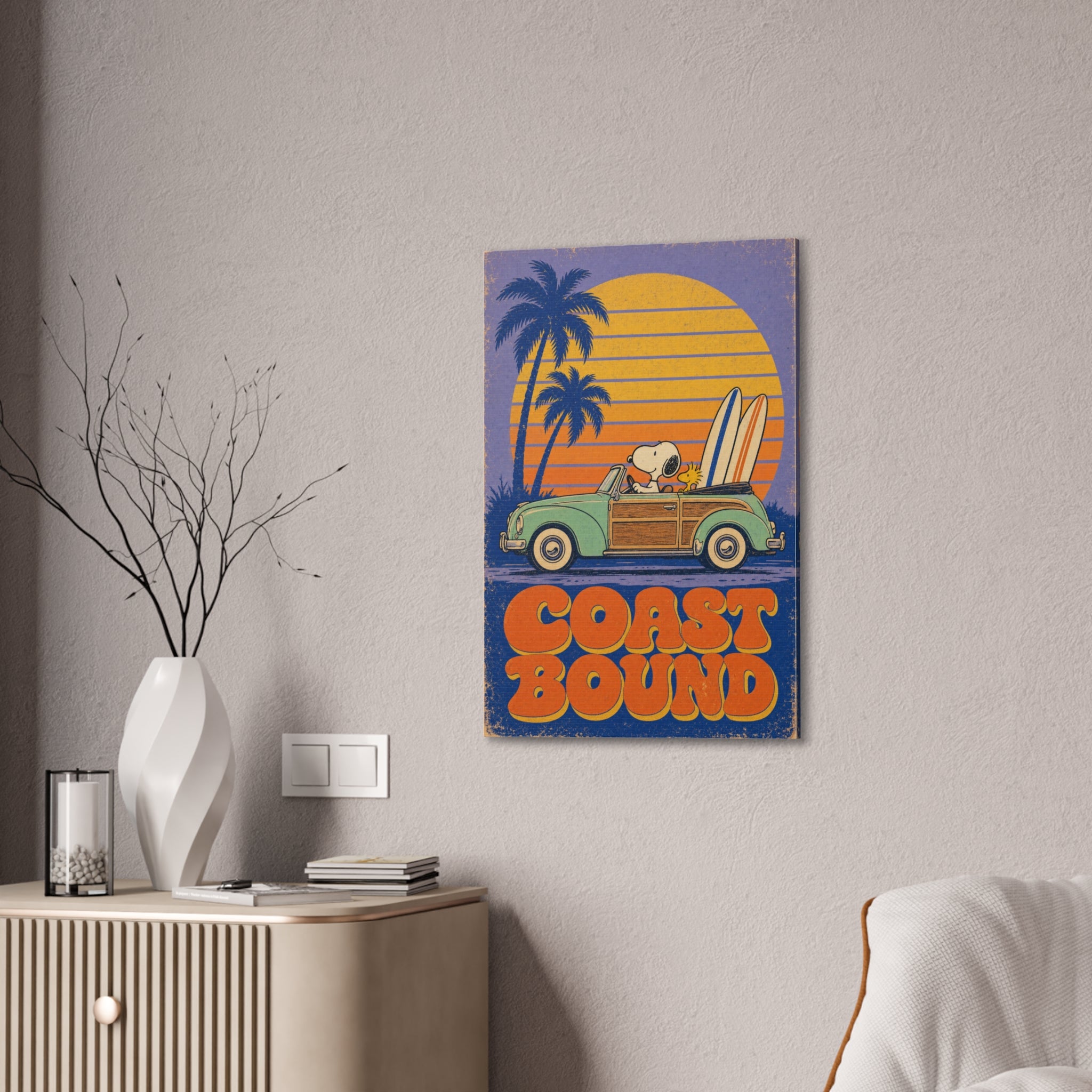 Snoopy VW Woody Canvas