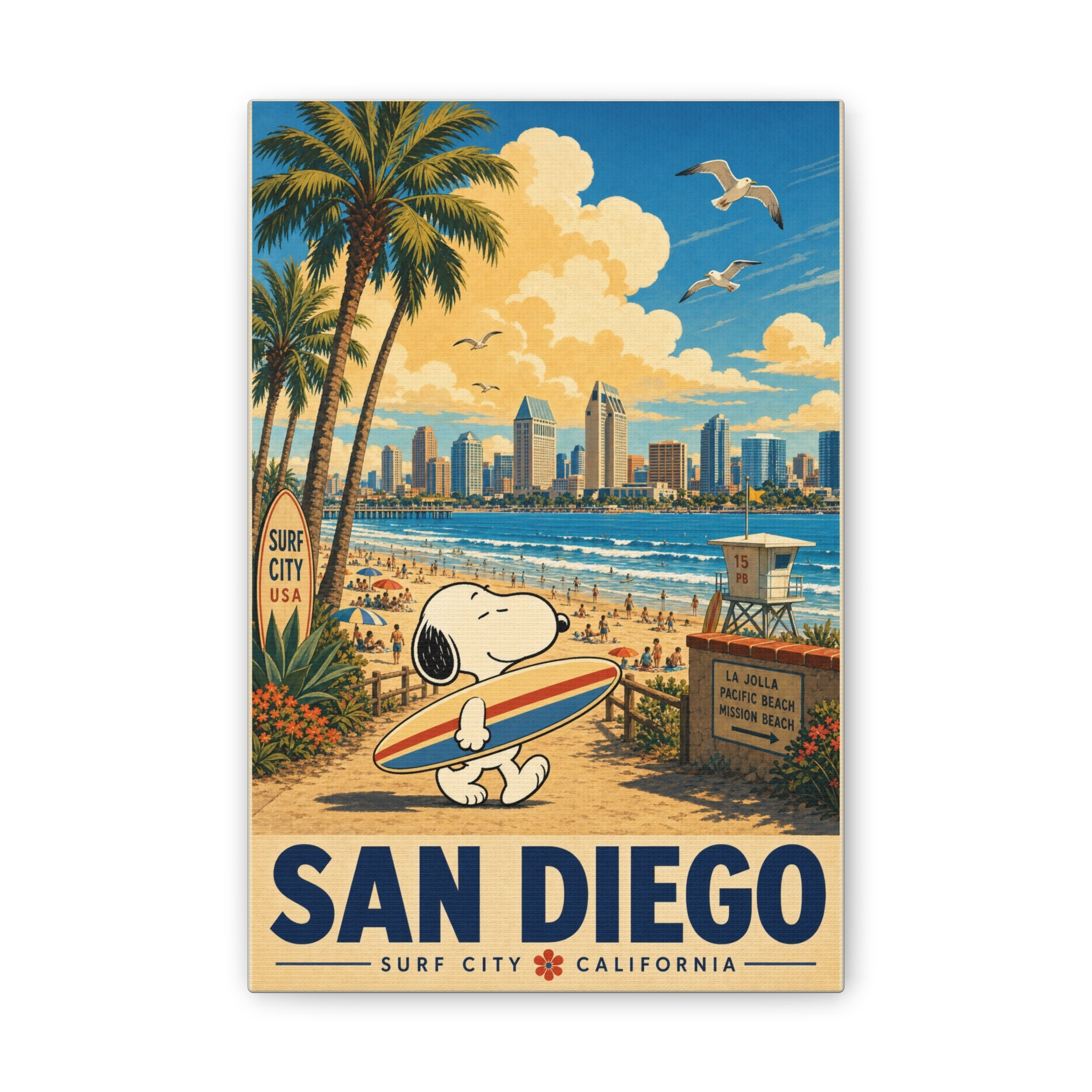 Snoopy San Diego Canvas