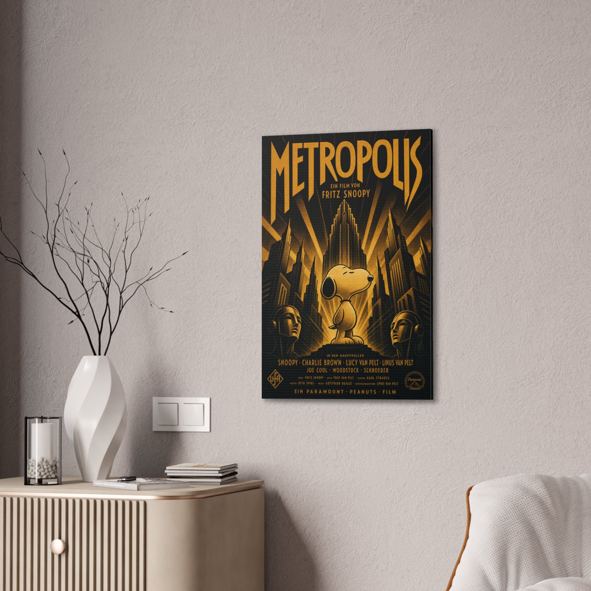 Metropolis Snoopy Canvas