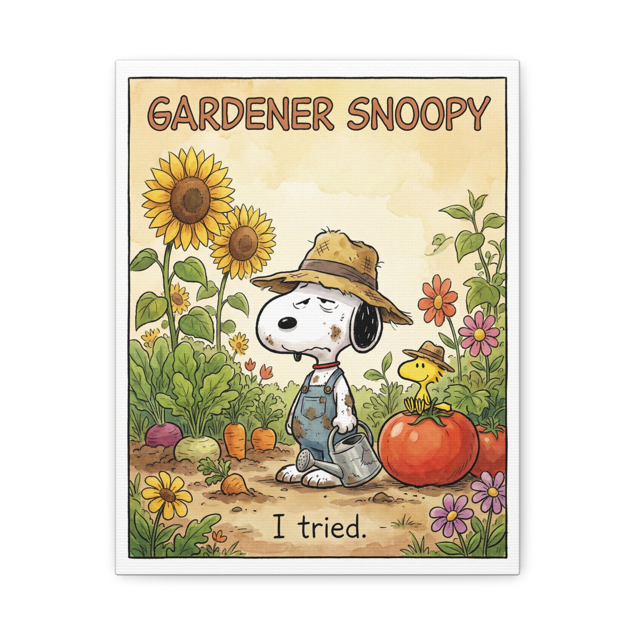 Gardener Snoopy I Tried Canvas
