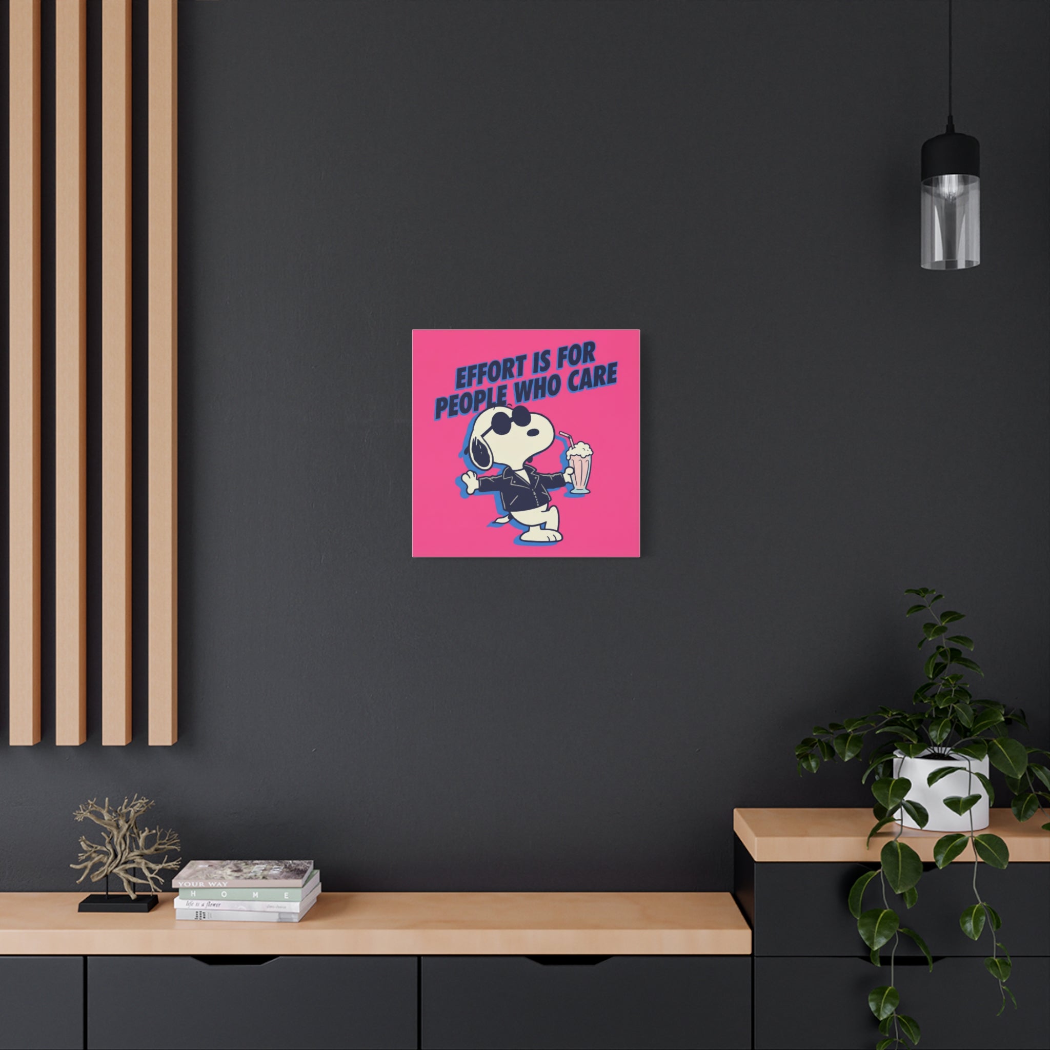 Snoopy Effort Quote Canvas