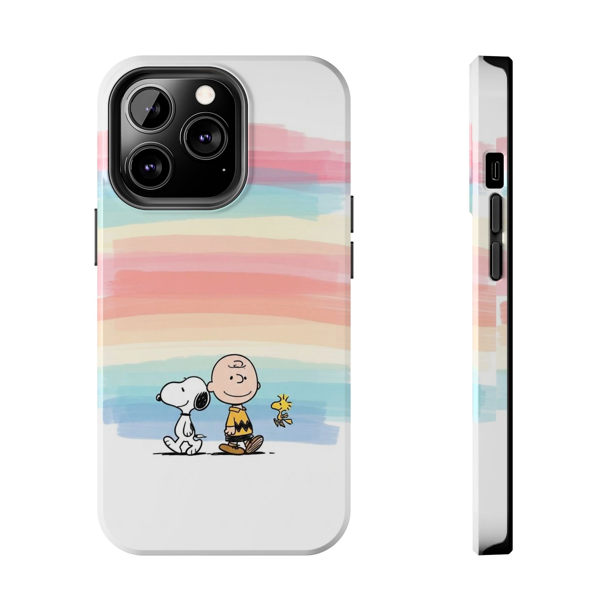 Rainbow Stripe Snoopy Phone Case