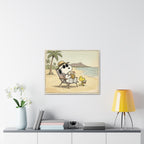 Autumn Doghouse Snooze Canvas