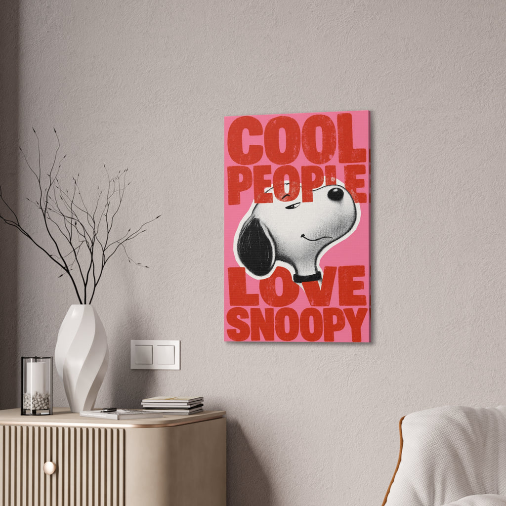 Cool People Love Snoopy Canvas