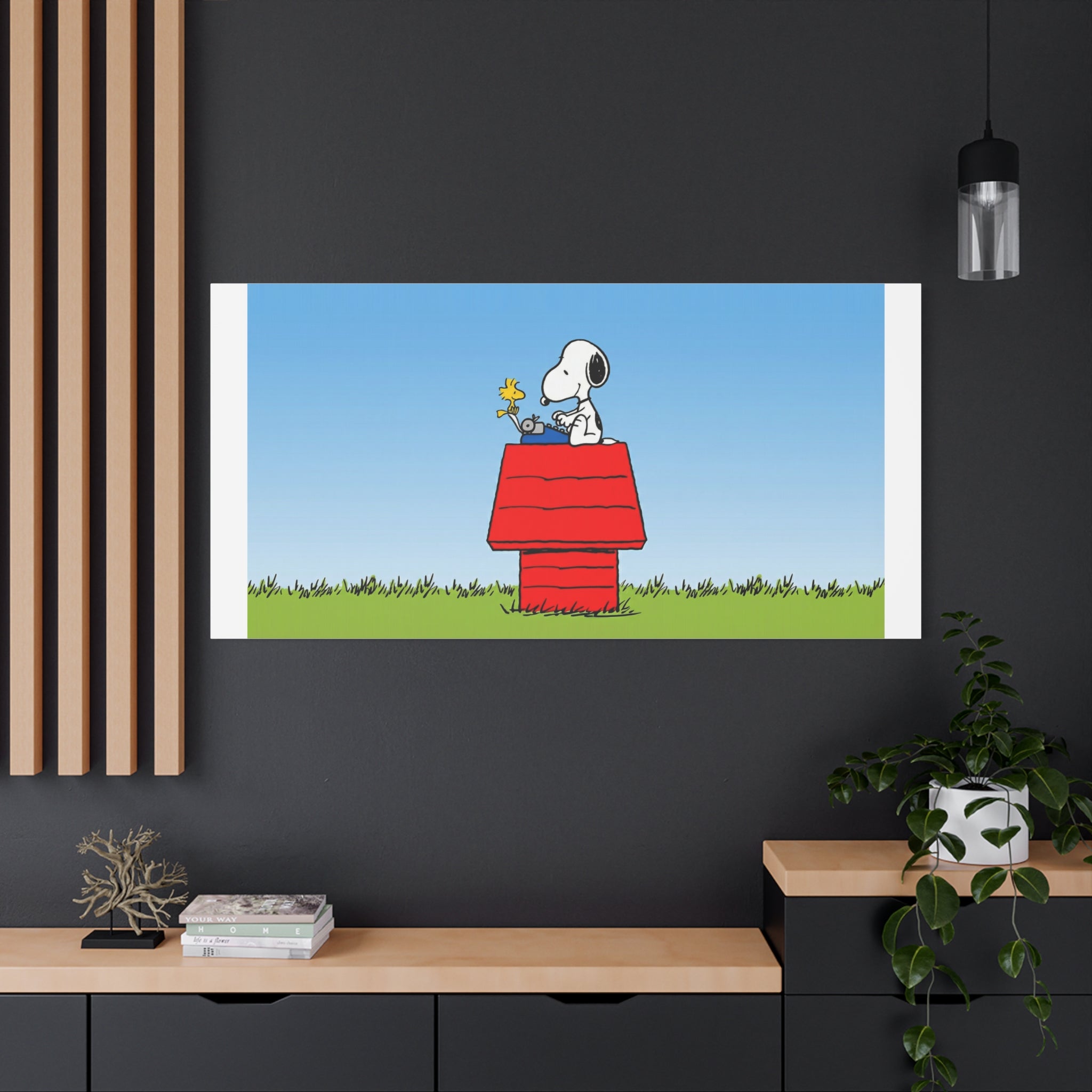 Snoopy on Red Doghouse Canvas