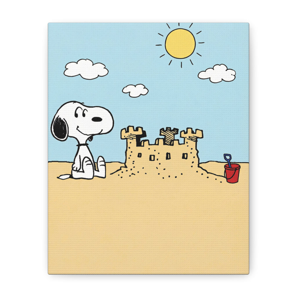 Snoopy Beach Sandcastle Canvas