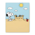 Snoopy Beach Sandcastle Canvas