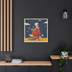 Snoopy Listening to Music Canvas