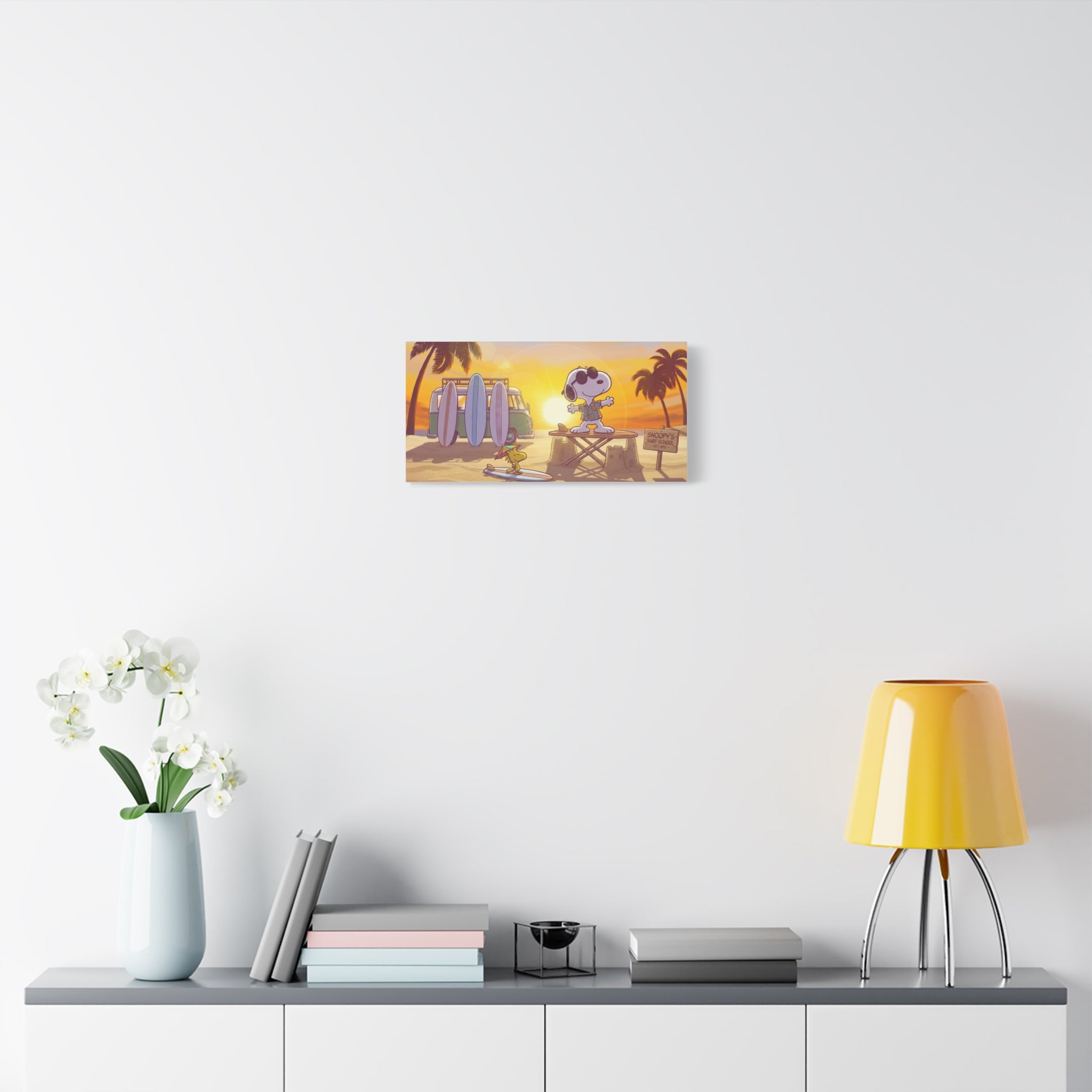 Surfing Snoopy Matte Canvas