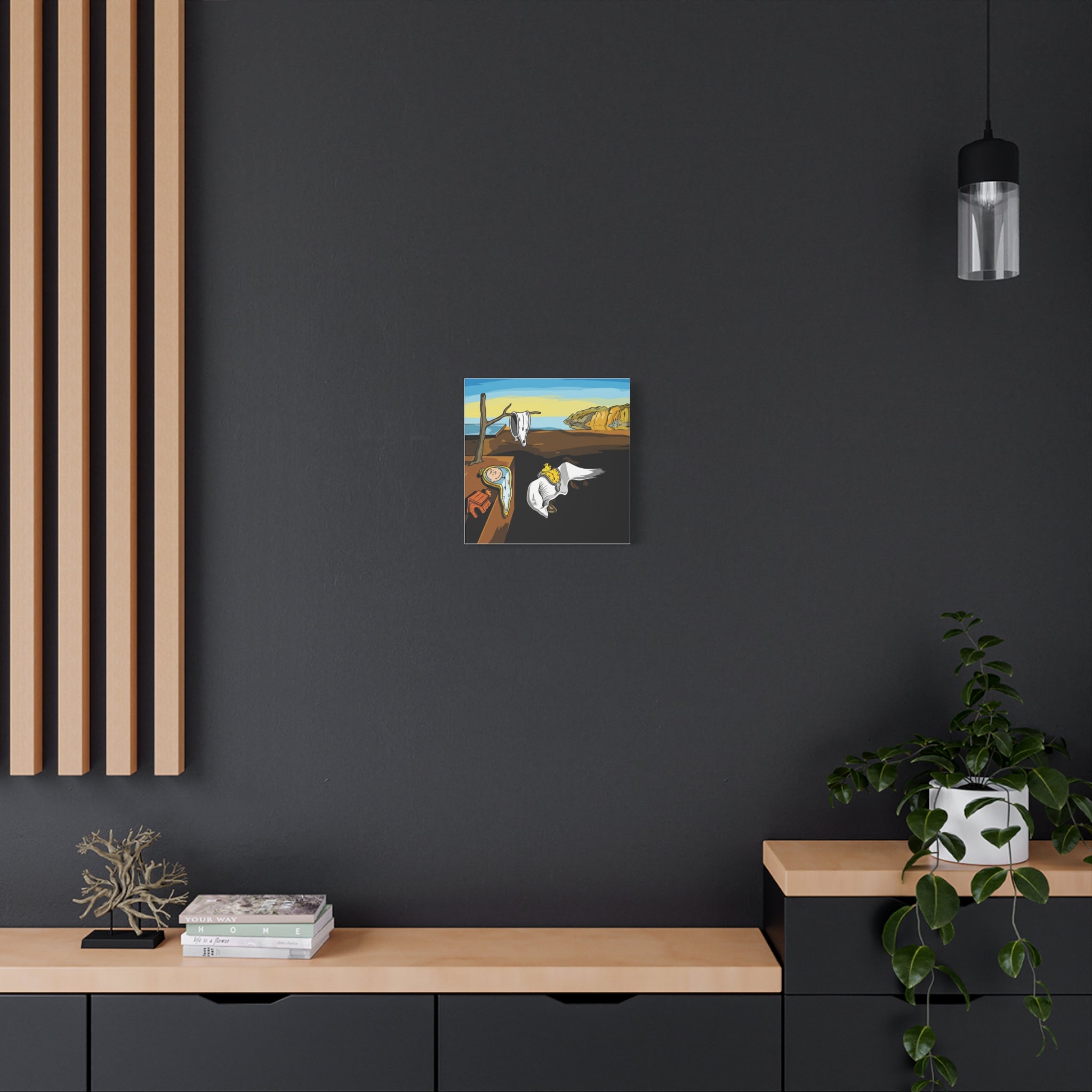 Melting Clocks Snoopy Canvas