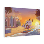 Surfing Snoopy Poster Canvas